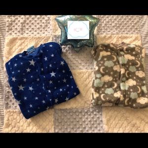 Fleece pajama bundle 3/6M